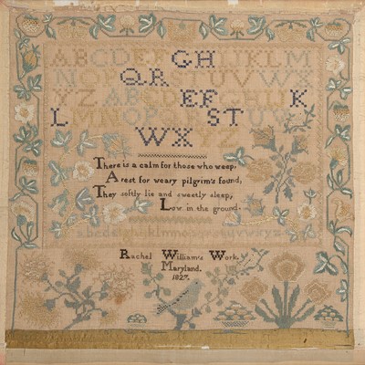 Lot 71 - A needlework sampler