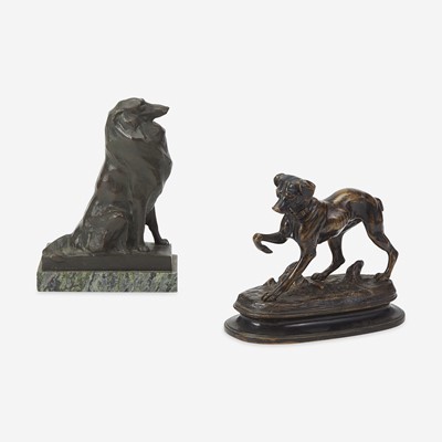 Lot 86 - A Group of Two Bronze Dogs