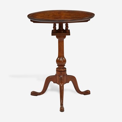 Lot 61 - A Queen Anne carved walnut tilt-top candlestand