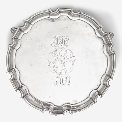 Lot 65 - A silver salver