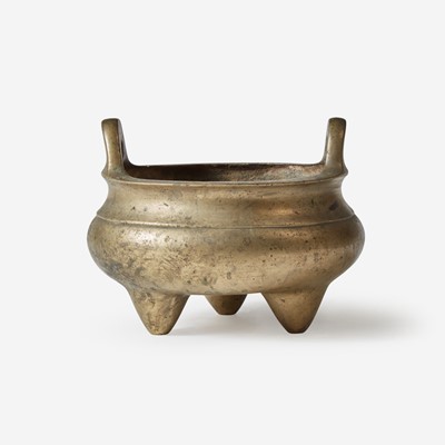 Lot 60 - A Chinese Bronze Tripod Censer 三足铜香炉一件