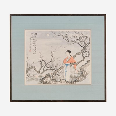 Lot 41 - Pan Zhenyong 美人赏梅图 潘振镛