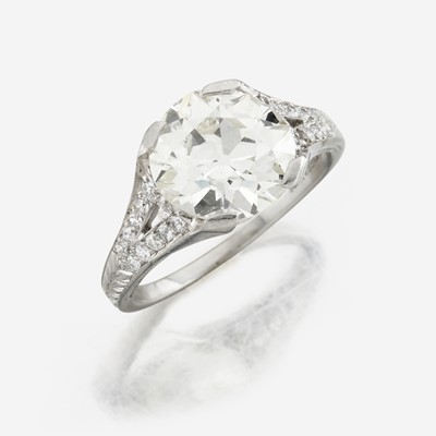 Lot 28 - A diamond solitaire, Tiffany & Co.