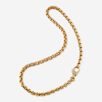 Lot 49 - A gold and diamond necklace, Bulgari