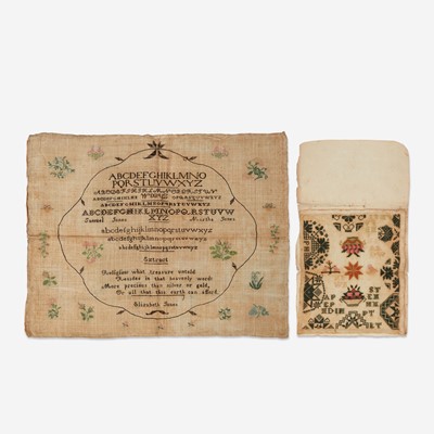 Lot 85 - Two Quaker needlework samplers