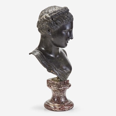 Lot 1 - A Bronze Bust of a Classical Woman