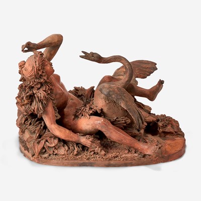 Lot 38 - A French Terracotta Group of Leda and the Swan