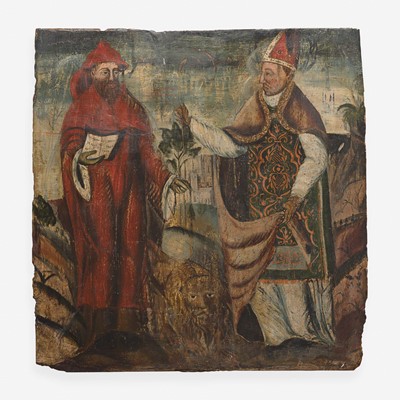 Lot 30 - A Pair of Spanish Panel Paintings