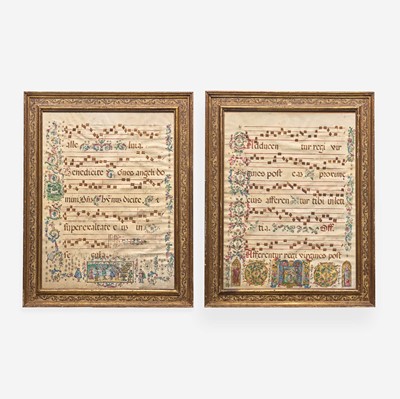 Lot 28 - Group of Two Illuminated Manuscript Leaves
