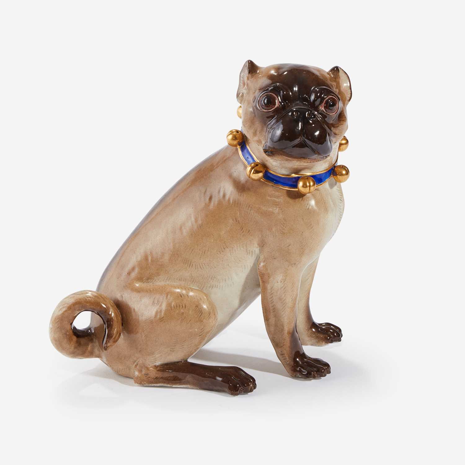 Lot 48 - A Meissen Model of a Pug